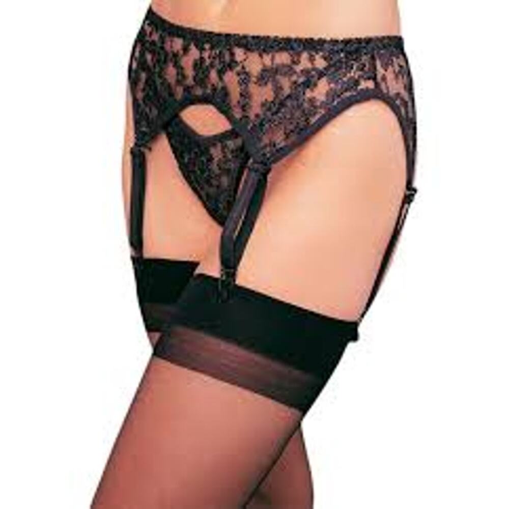 LEG AVENUE Lace Garter Belt Suspender Sexy Lingerie Boudoir NWT